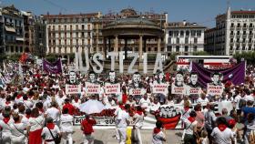 Celebración del 'Ospa Eguna' en la plaza del castillo de Pamplona. (Archivo)