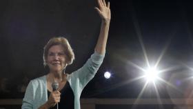 Elizabeth Warren, candidata en las primarias demócratas, en Los Ángeles, California.