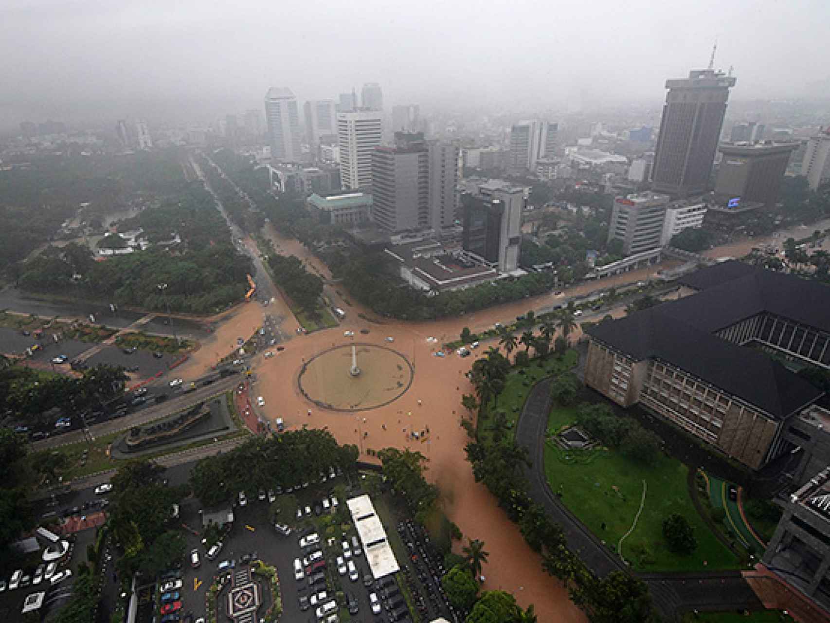 Yakarta tras las inundaciones de 2015.