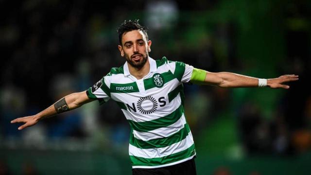 Bruno Fernandes con el Sporting de Lisboa.