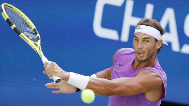 Nadal, durante el partido contra Hyeon Chung.