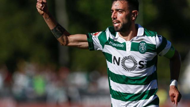 Bruno Fernandes jugando con el Sporting de Lisboa.