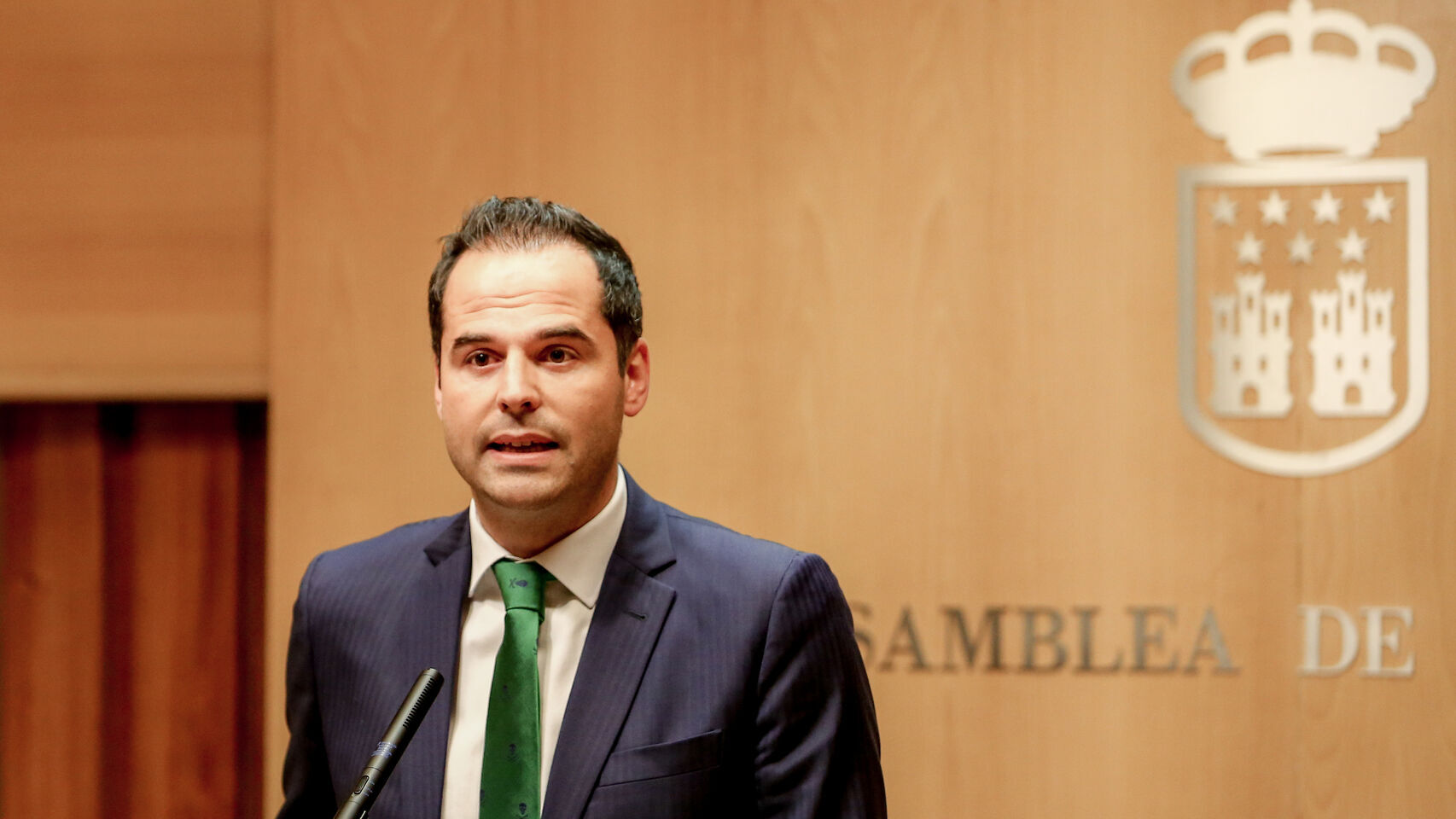 Ignacio Aguado en rueda de prensa.