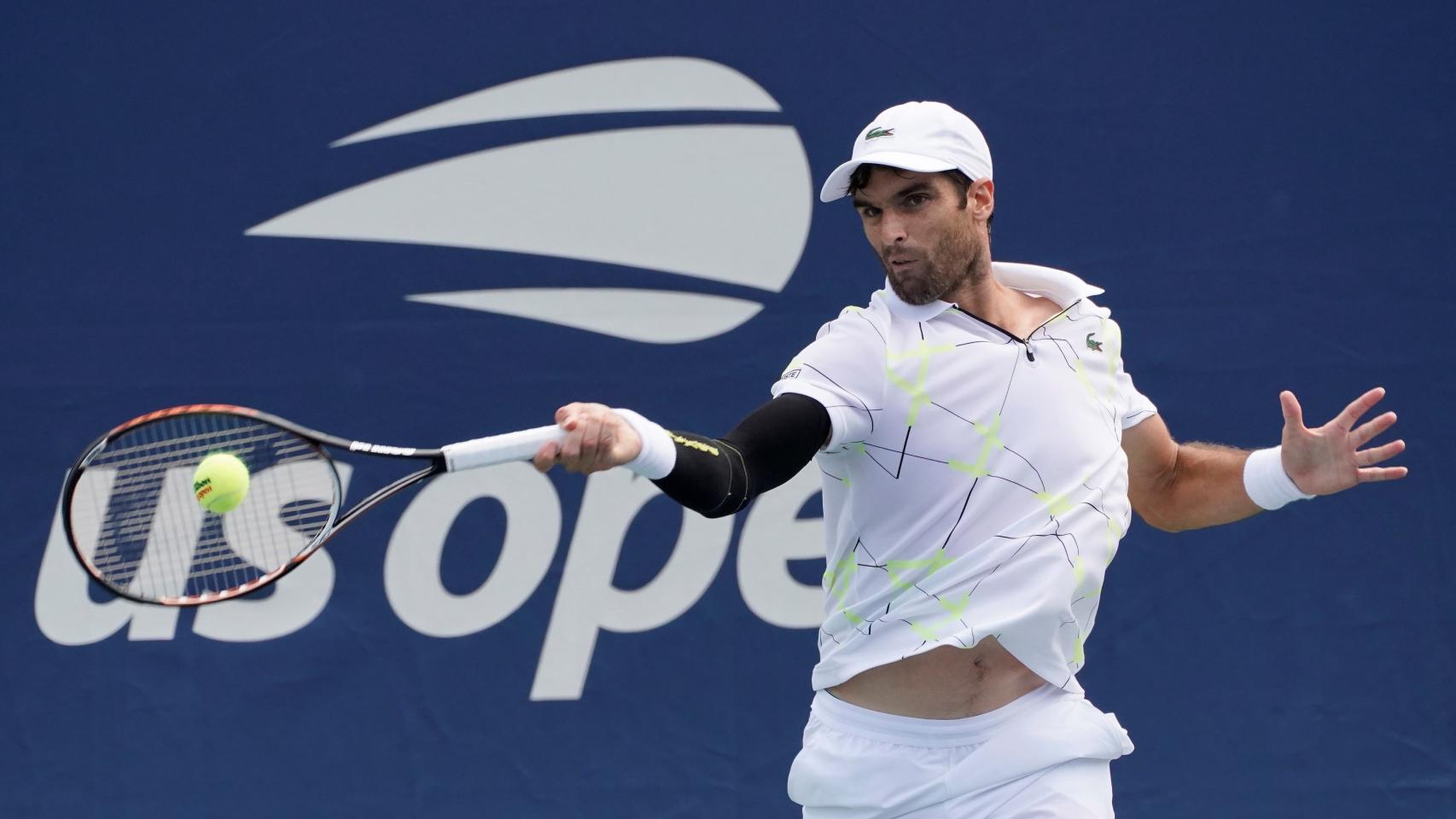 Andújar, durante su partido ante Bublik en el Abierto de los Estados Unidos.