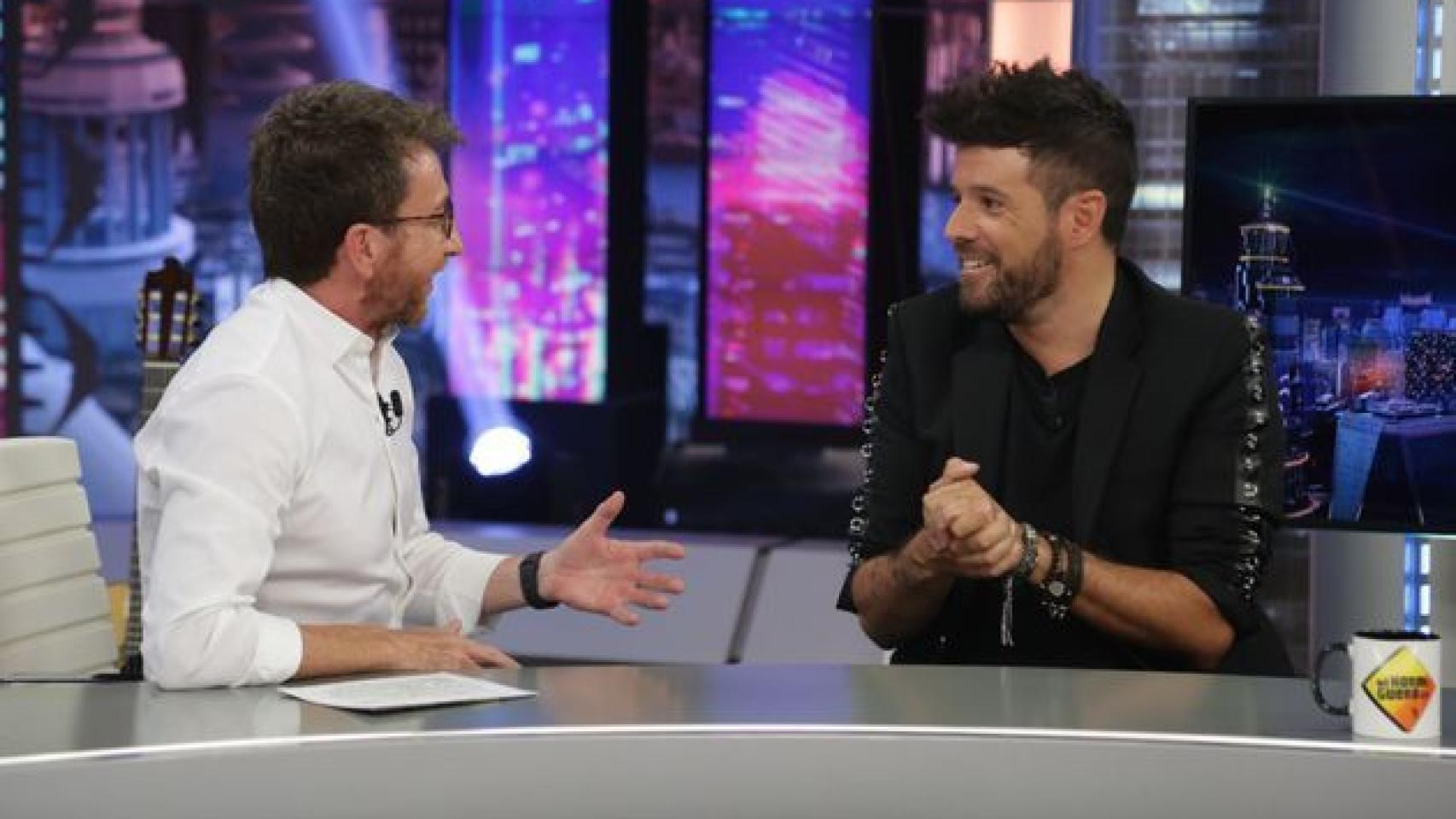 Pablo López, durante su entrevista en 'El Hormiguero'.