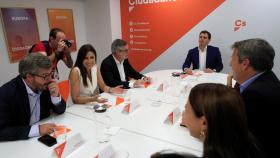 La Ejecutiva de Ciudadanos, reunida este lunes.