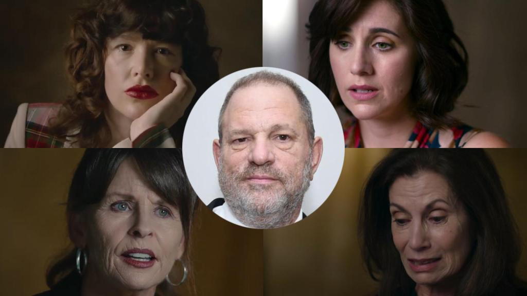 Paz de la Huerta, Erika Rosenbaum, Nannette Klatt, Hope d’Amore y Harvey Weinstein.