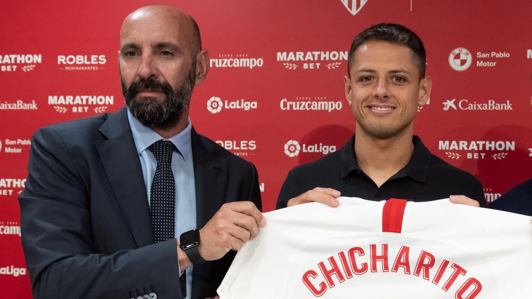 Monchi, Chicharito y Pepe Castro