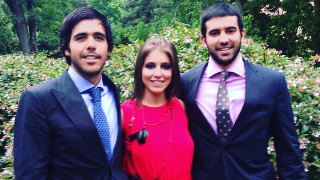 Javier, Carmen y Miguel en la boda de Tatiana Shin.