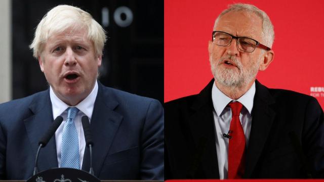 Boris Johnson y Jeremy Corbyn.