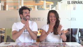 Raúl Rodríguez y Cristina Rodrigo en el kiosco rosa de Jaleos.