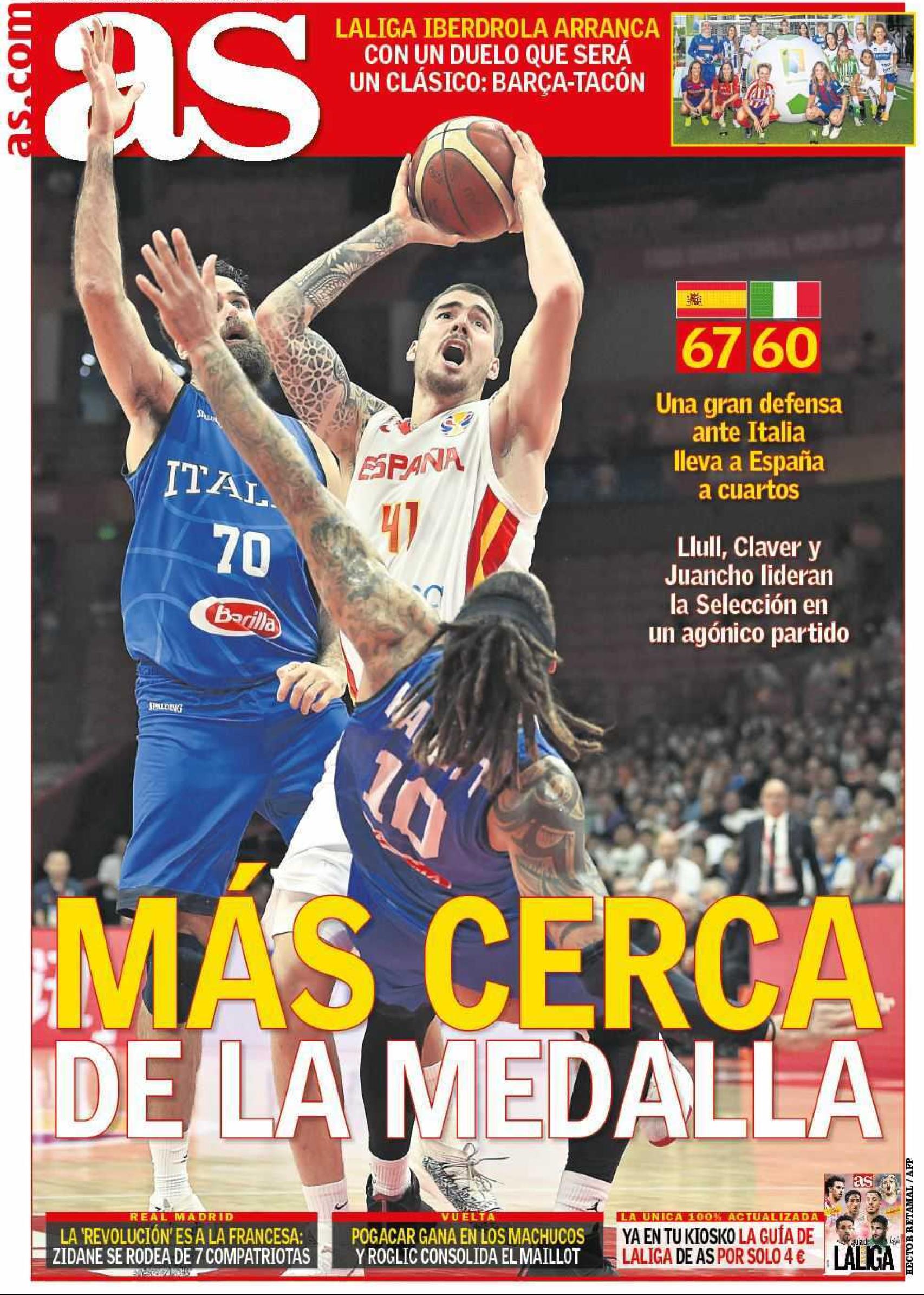 Portada del diario AS (07/09/2019)