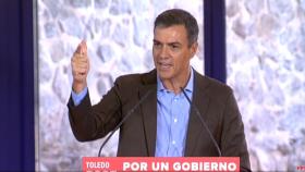 Pedro Sánchez, de mitin en Toledo.