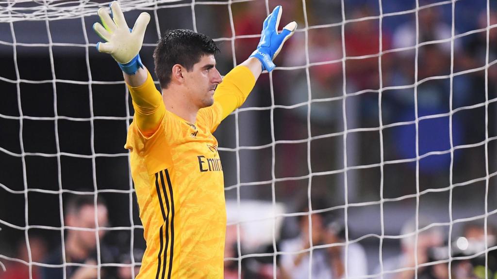 Courtois con el Real Madrid.