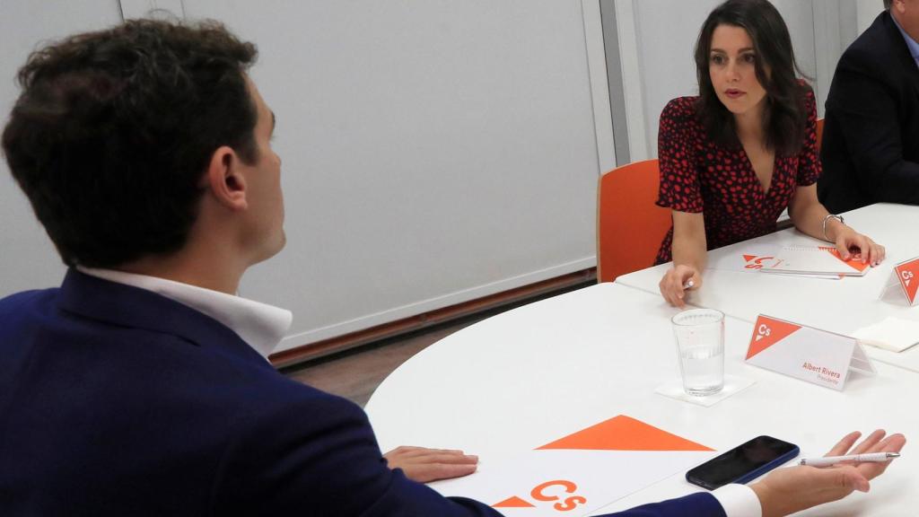 El líder de Ciudadanos, Albert Rivera, e Inés Arrimadas.