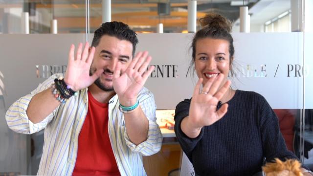 Jesús Carmona y Cristina Rodrigo durante el kiosco rosa en vídeo.