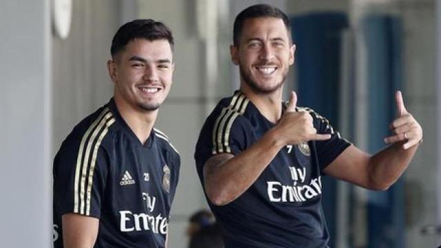 Brahim y Hazard, en la Ciudad Real Madrid. Foto: Twitter (@Brahim)