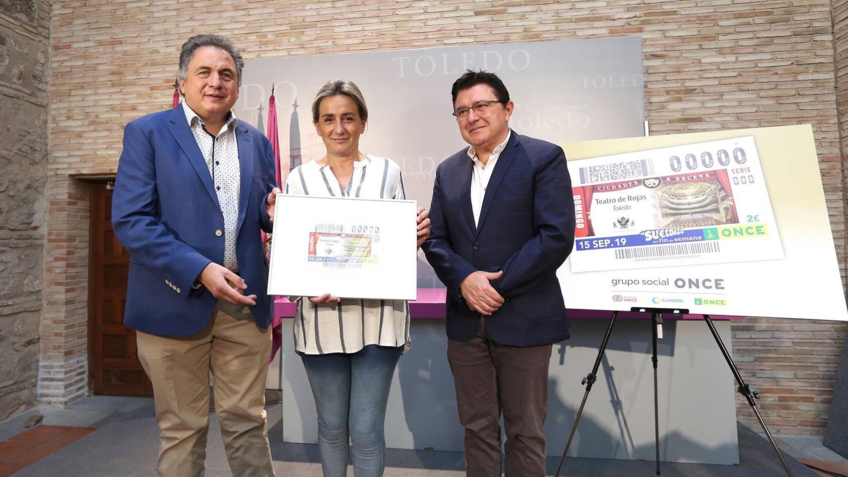 Presentación este martes del cupón de la ONCE dedicado al Teatro de Rojas de Toledo. Foto: Óscar Huertas