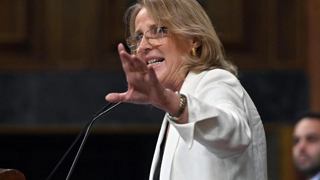 La diputada de Vox Lourdes Méndez Monasterio durante su intervención en el pleno del Congreso este martes.