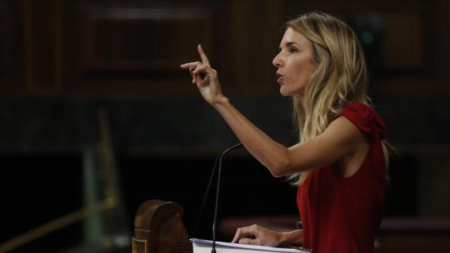 Cayetana Álvarez de Toledo durante una intervención en el Congreso de los Diputados.