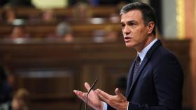 Pedro Sánchez, presidente del Gobierno, este miércoles en el Congreso de los Diputados.