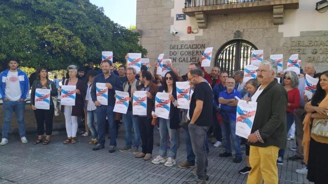 Protesta esta mañana en A Coruña