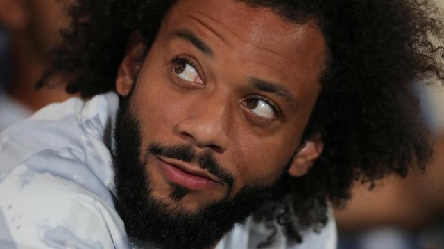 Marcelo, en el banquillo con el Real Madrid