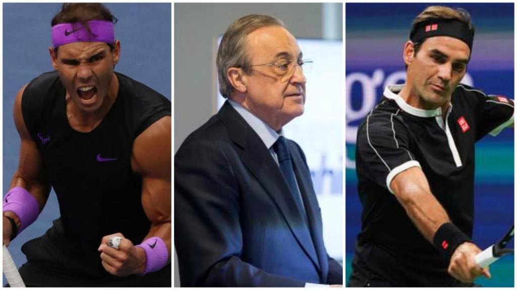 Nadal, Florentino Pérez y Federer