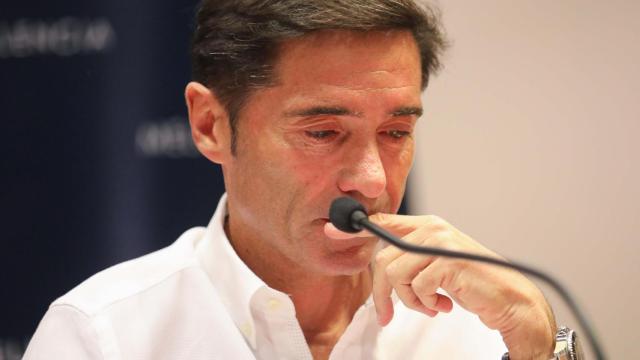 Marcelino en rueda de prensa