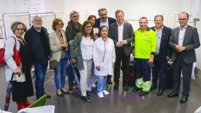 Fernández Sanz durante la visita a la feria