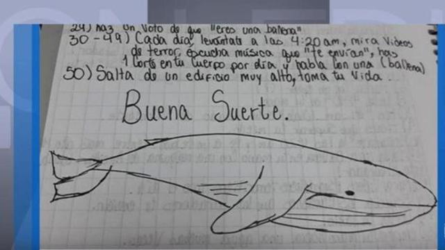 Uno de los retos a los que se enfrentó la joven fue el de 'la ballena azul'.