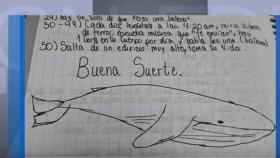 Uno de los retos a los que se enfrentó la joven fue el de 'la ballena azul'.