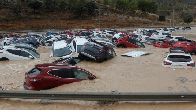 El paso de la gota fría por Orihuela (Alicante)