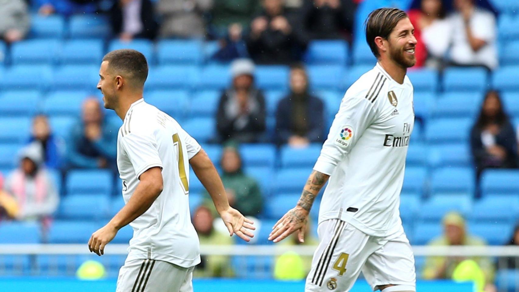 Hazard y Sergio Ramos