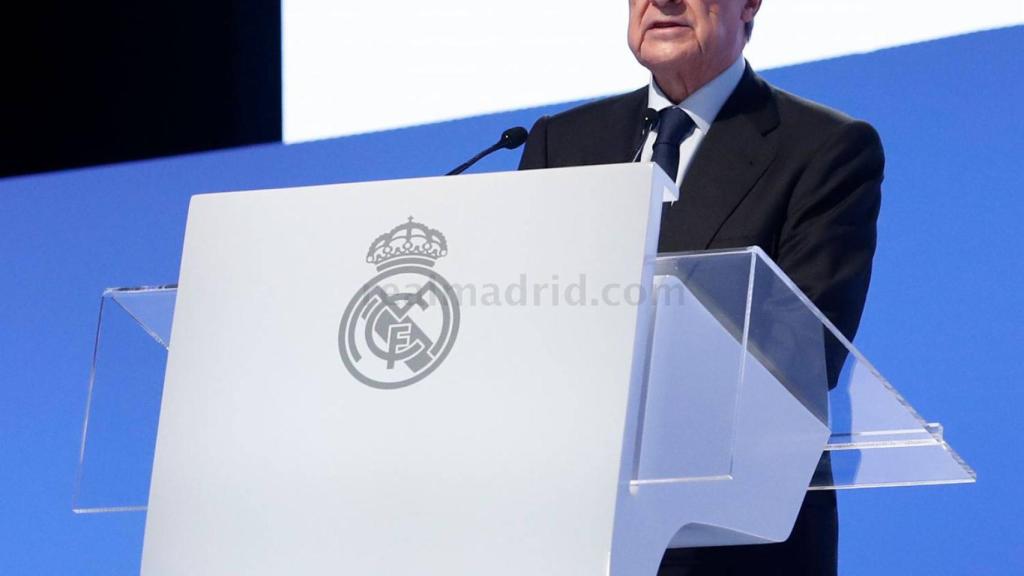 Florentino Pérez en la Asamblea del Real Madrid 2019