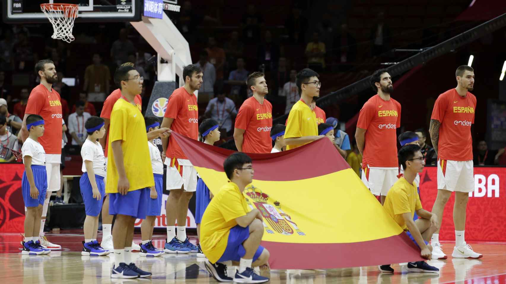 España en uno de los partidos del Mundial de China