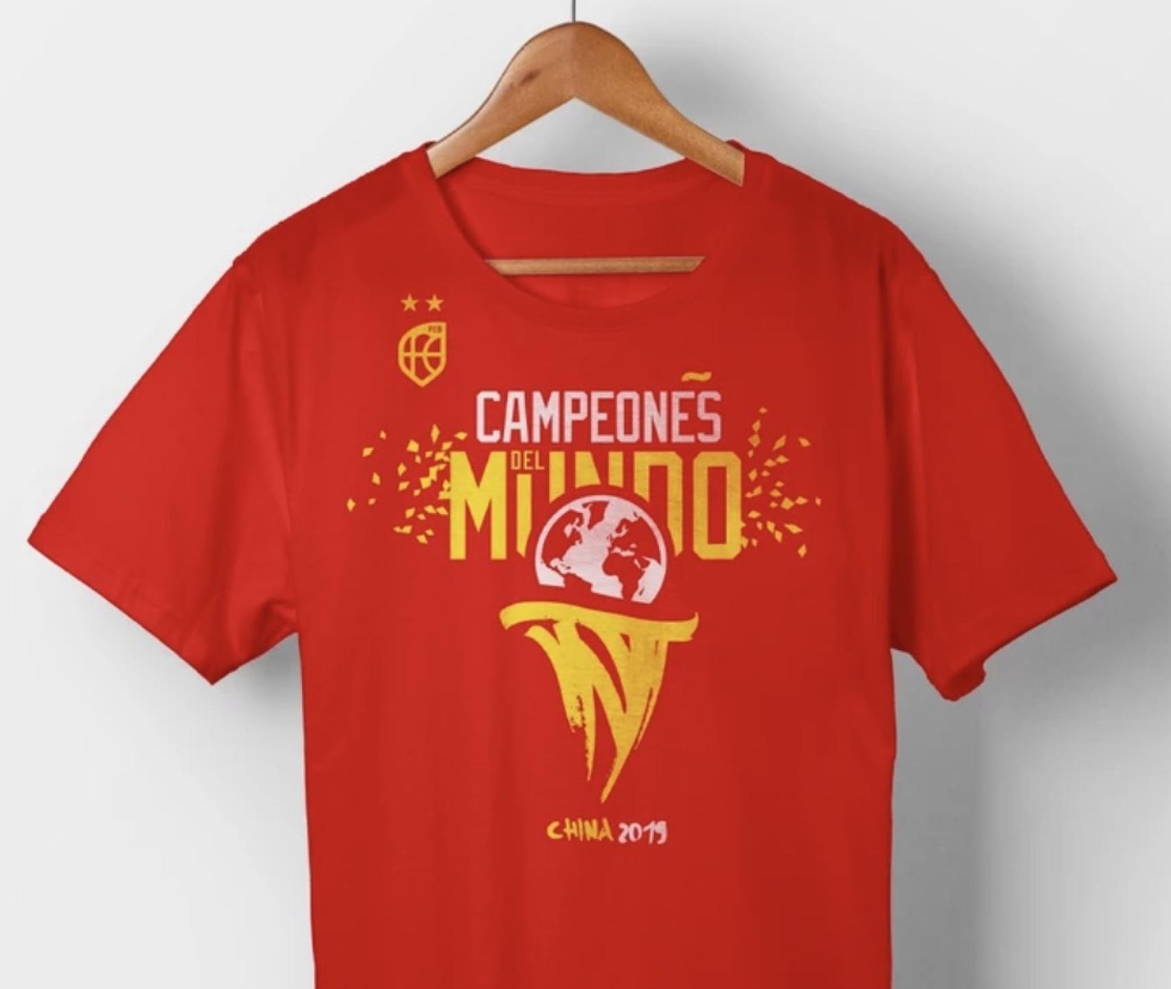 Camiseta de campeones del Mundo de baloncesto
