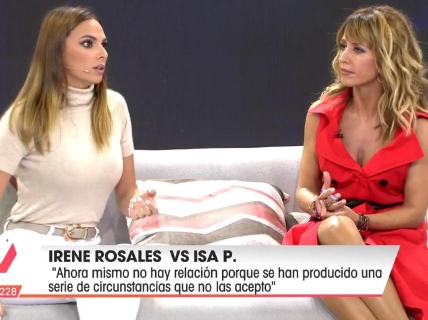 Irene Rosales y Emma García en el plató de 'Viva la vida'.