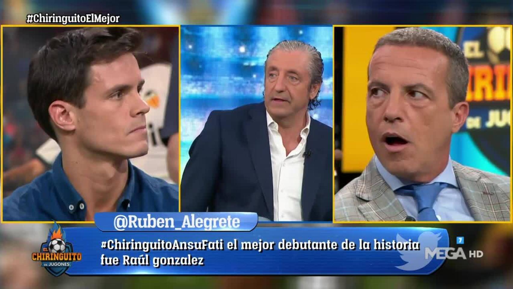 Edu Aguirre, en El Chiringuito. Foto: Twitter (@elchiringuitotv)