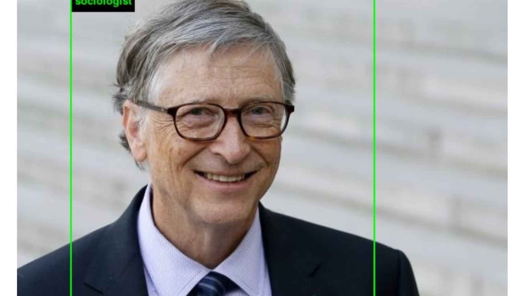 Bill Gates, enmarcado por una IA.