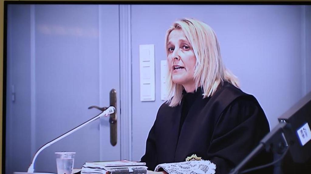 La fiscal Elene María Fernández, durante una de las sesiones del juicio a Ana Julia Quezada.