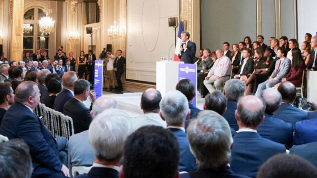 El presidente Emmanuel Macron en el France Digitale Day.