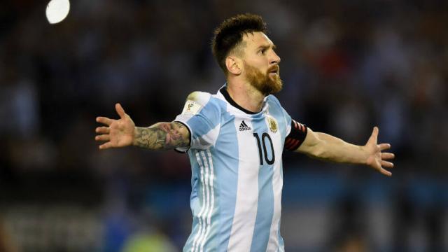 Leo Messi con la selección argentina.