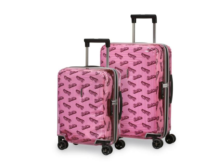 Maletas de cabina y grande de Samsonite x Barbie.