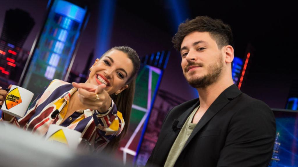 Ana Guerra y Cepeda durante su vista a 'El Hormiguero'.