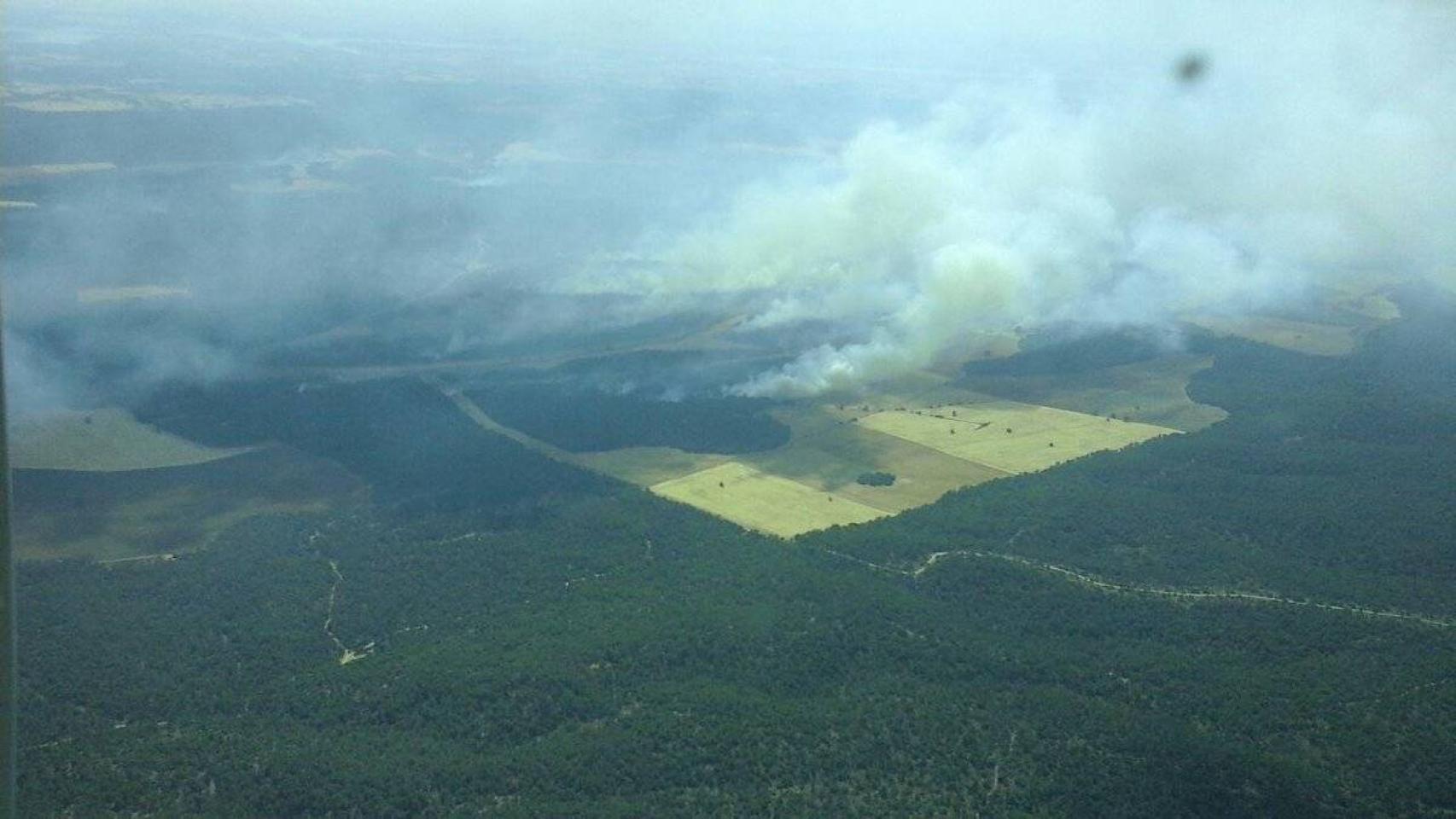 Incendio en la localidad conquense de Barchín del Hoyo el pasado mes de julio