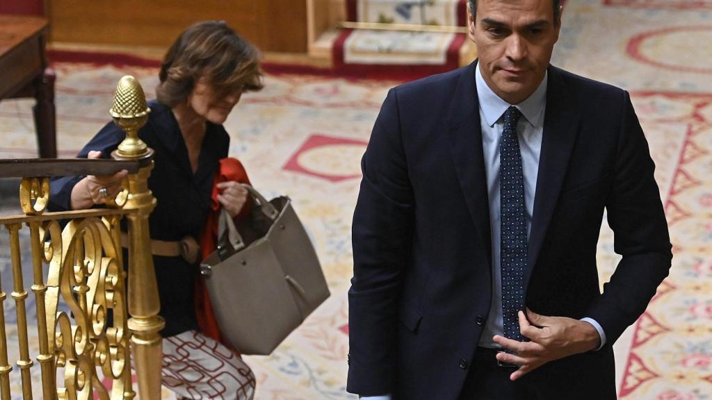 Sánchez tras un pleno en el Congreso de los Diputados