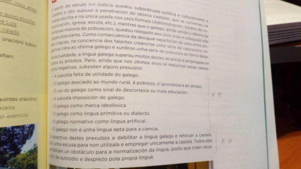 Libro de Lengua y Literatura para el alumnado gallego de la editorial Anaya.