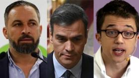 Abascal, Sánchez y Errejón