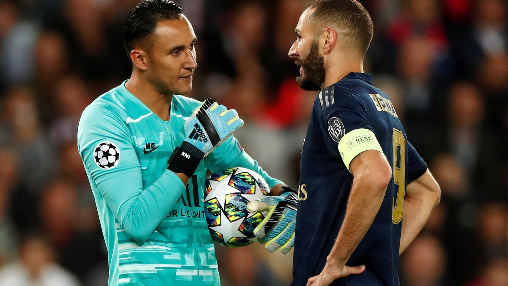 Keylor Navas y Karim Benzema